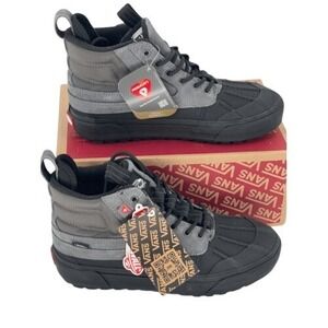 Vans Sk8 Hi Sneaker Del Pato Pewter Men's Size 7.5 Black Gray Boot‎ New